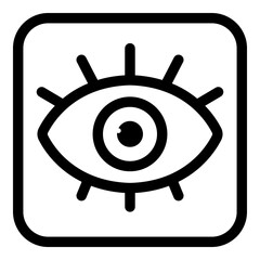 Poster - Alchemy eye amulet icon. Outline alchemy eye amulet vector icon for web design isolated on white background