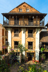 Wall Mural - Traditional brick houses in Newari style, Bandipur, Tanahun district, Nepal