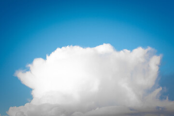 Poster - Blue summer sky white cumulus clouds background