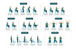 © AUTTAPON WONGTAKEAW - old man sit on chair exercise step cartoon set