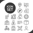 Simple set of optional related lineal icons.