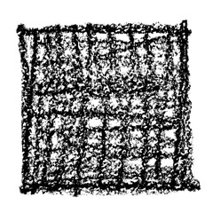 Wall Mural - Black crayon square