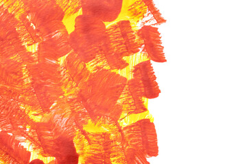 Poster - Red yellow paint brush strokes