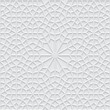 © dezignmart - Grey light geometric pattern in arabic style, soft emboss background