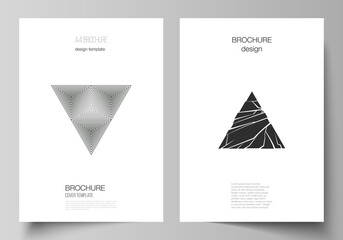 Wall Mural - vector layout of a4 format modern cover mockups design templates for brochure, magazine, flyer, book