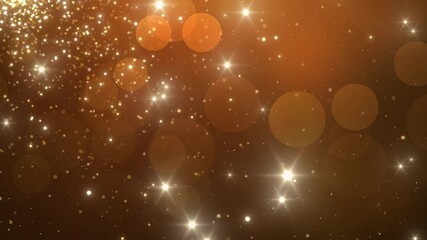 Wall Mural - golden sparkling christmas motion video loop