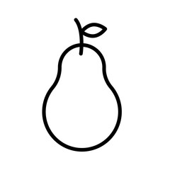 Sticker - pear fresh fruit line style icon