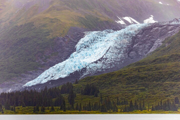 Wall Mural - Glaciers of Alaska on the top of the mountains