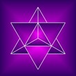 Merkaba- Violet pattern, Sacred Geometry, Vector Illustration
