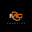 MC logo design template vector illustration