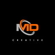 MD logo design template vector illustration