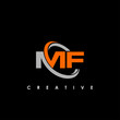 MF logo design template vector illustration