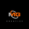 MG logo design template vector illustration