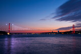Colorful afternoon and Bosphorus Bridge
