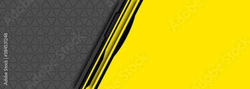 Abstract yellow grey black line cyber design