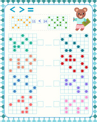 Math game for children. Development of logic.