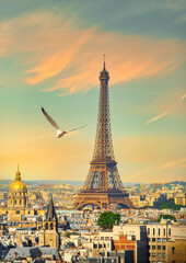 Fototapete - View on Eiffel Tower