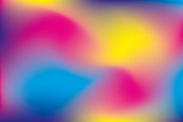 Wall Mural - blurry abstract background in pink, yellow and blue