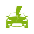 Sports electric car sign and symbol icon