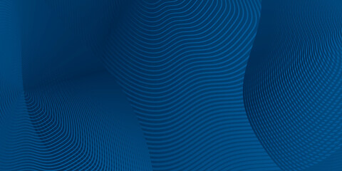 Abstract template blue geometric curve wave diagonal presentation background with dark blue line. Modern business style.