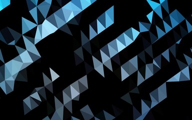 Dark BLUE vector triangle mosaic cover.