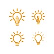© bigmonkey - Lightbulb logo template. Lightbulb icon. Abstract lightbulb logo. Business logo template. Vector illustration