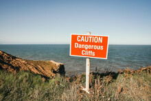 Dangerous Cliff Edge Sign