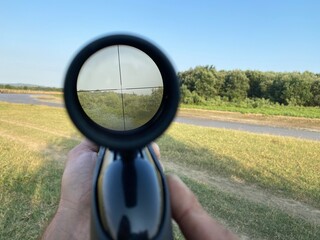 magnifying glass on the field