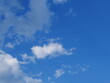blue sky with white clouds in summer
