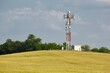 Communication transmitter tower on the hill top