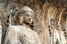 Longmen Grottoes With Buddha's Figures Are Starting With The Northern Wei Dynasty In 493 AD. It Is One Of The Four Notable Grottoes In China.