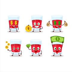 Canvas Print - Cranberry juice cartoon character with cute emoticon bring money