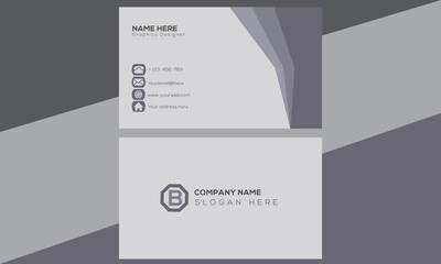 Wall Mural - Horizontal business card print template. white and black colors.