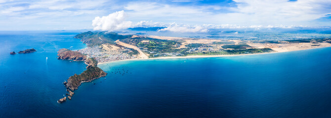 Beautiful landscape in Eo Gio, Quy Nhon, Vietnam from above.