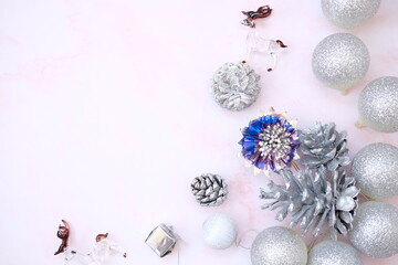 christmas decoration on white background