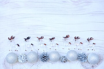 christmas decorations on a white background