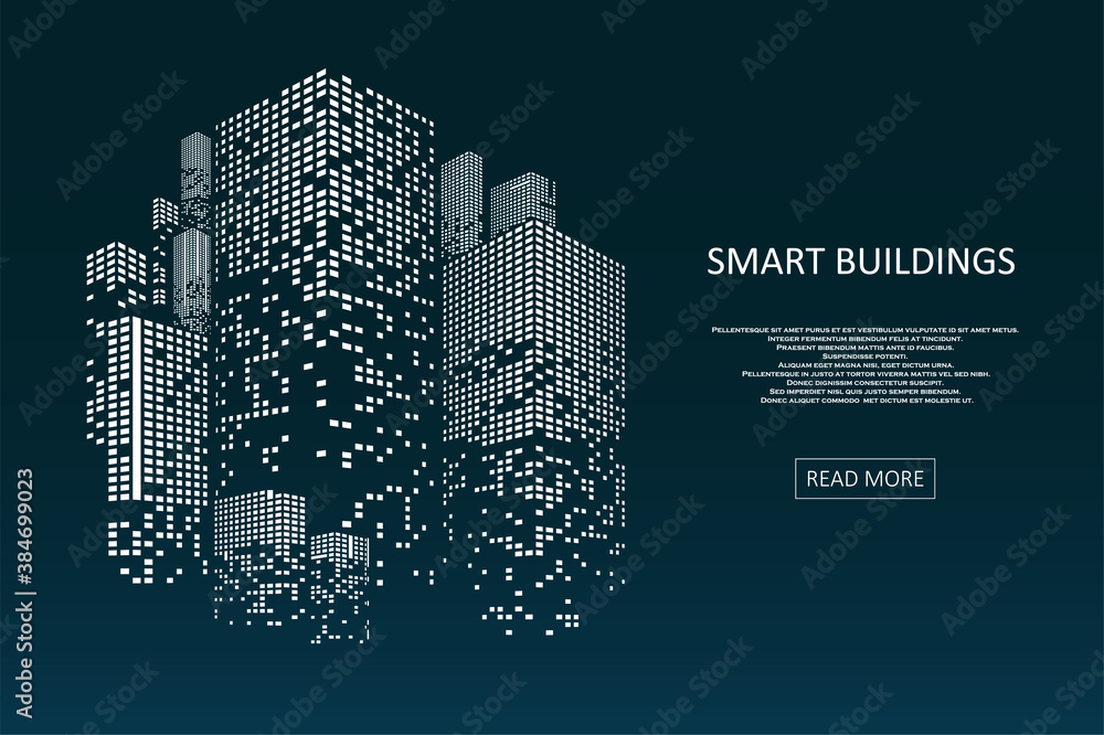 Smart building concept design - obrazy, fototapety, plakaty 