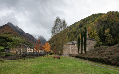 Wall Mural - Salau french village in the pyrenees mountain
