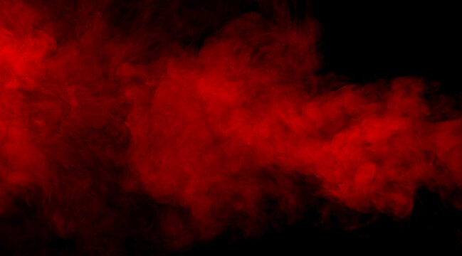 Fototapete - Red smoke on black background
