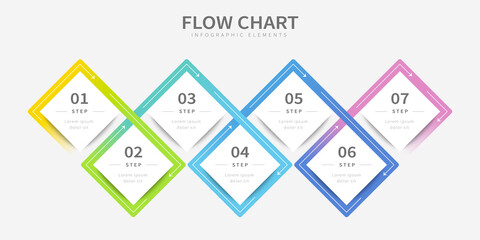 Wall Mural - Flow chart design infographics