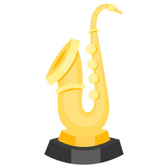 music award icon design of saxophone trophy