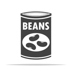 Wall Mural - canned beans icon vector isolated
