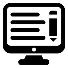 Wall Mural - 
A simple glyph icon design of web layout
