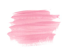 Pastel Pink Brush Paint Stroke Background. Perfect Design For Headline, Logo And Sale Banner. 