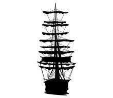 The Ship Boat Silhouette Illustration