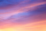 Fototapeta Zachód słońca - Beautiful color light sky with cloud background from sunset
