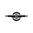 © vectorwin - electric single wheel skateboard glyph icon vector. electric single wheel skateboard sign. isolated contour symbol black illustration