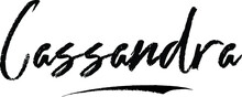  Cassandra-Female Name Modern Brush Calligraphy On White Background