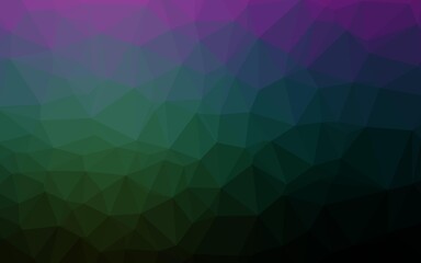 Dark Multicolor, Rainbow vector triangle mosaic cover.