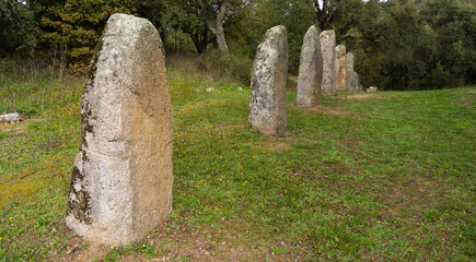 Big megalithic menhirs of sorgono , sardinia central - prenuragic
